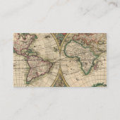 アンティーク旧世界の地図結婚の座席表 プレイスカード (裏面)