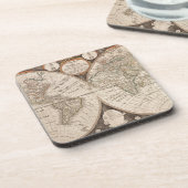 アンティーク旧世界の地図1799 コースター (左側)