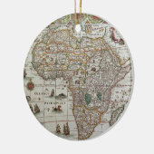 アンティーク旧世界アフリカの地図， c.1635 セラミックオーナメント (左)