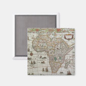 アンティーク旧世界アフリカの地図， c.1635 マグネット (正面/裏面)