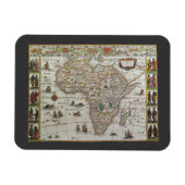 アンティーク旧世界アフリカ地図c.1635 マグネット (横)