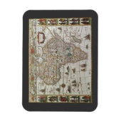 アンティーク旧世界アフリカ地図c.1635 マグネット (縦)