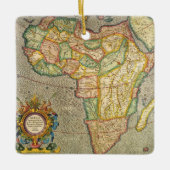 アンティーク旧世界メルカトルの地図アフリカ， 1633 セラミックオーナメント (正面)