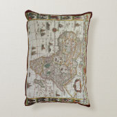 アンティーク旧世界地図アフリカbyブラウ， c.1635 アクセントクッション (裏面(縦))
