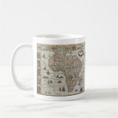 アンティーク旧世界地図アフリカbyブラウ, c.1635 コーヒーマグカップ (左)