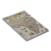 アンティーク旧世界地図アフリカbyブラウ, c.1635 ノートブック (右側)