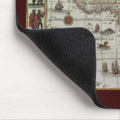 アンティーク旧世界地図アフリカbyブラウ, c.1635 マウスパッド (コーナー)