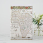 アンティーク旧世界地図アフリカbyブラウ, c.1635 便箋 (スタンド正面)