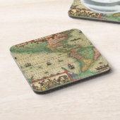 アンティーク旧世界地図アメリカ, 1606 コースター (左側)