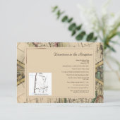 アンティーク旧世界地図結婚の方向 エンクロージャーカード (スタンド正面)