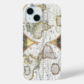 アンティーク旧世界地図byヘンドリック・ホンディウス, 1630 Case-Mate iPhoneケース (裏面)