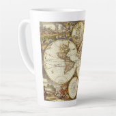 アンティーク旧世界地図Frederick de Wit, c.1680 カフェラテマグ (左アングル)