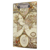 アンティーク旧世界地図Frederick de Wit, c.1680 クリップボード (左)