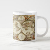アンティーク旧世界地図Frederick de Wit, c.1680 ジャンボコーヒーマグカップ (右)