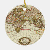アンティーク旧世界地図Frederick de Wit, c.1680 セラミックオーナメント (正面)