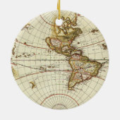 アンティーク旧世界地図Frederick de Wit, c.1680 セラミックオーナメント (裏面)