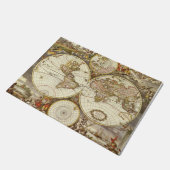 アンティーク旧世界地図Frederick de Wit, c.1680 ドアマット (アングル)
