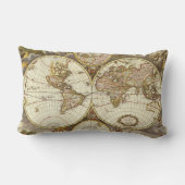 アンティーク旧世界地図Frederick de Wit, c.1680 ランバークッション (裏面)