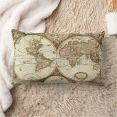 アンティーク旧世界地図Frederick de Wit, c.1680 ランバークッション (ブランケット)