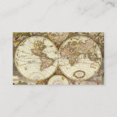 アンティーク旧世界地図Frederick de Wit, c.1680 名刺 (裏面)