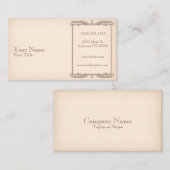 アンティーク旧紙 名刺 (正面/裏面)