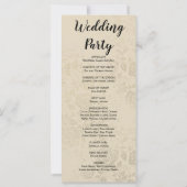 アンティーク旧金ゴールドバラ結婚式 プログラム (裏面)