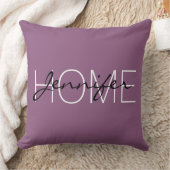 アンティーク明るい赤紫色カラーホームモノグラム クッション (ブランケット)