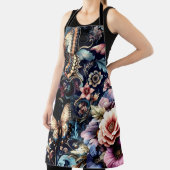 アンティーク春の花と蝶 エプロン (インサイチュ)