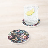 アンティーク春の花と蝶 コースター (側面)