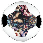 アンティーク春の花と蝶 サッカーボール (回転)