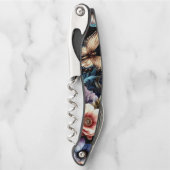 アンティーク春の花と蝶 ソムリエナイフ (正面)