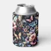アンティーク春の花と蝶 缶クーラー (缶正面)