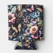 アンティーク春の花と蝶 缶クーラー (裏面)