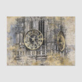 アンティーク時計塔 |ヴィンテージステームパンクデコページ 薄葉紙 (正面)