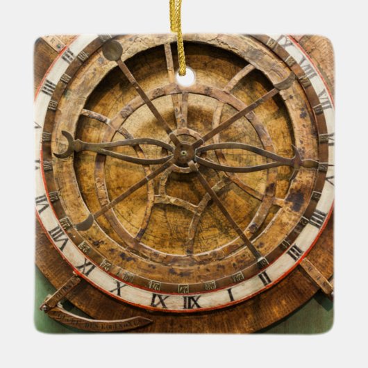 アンティーク時計顔(ドイツ) セラミックオーナメント (正面)