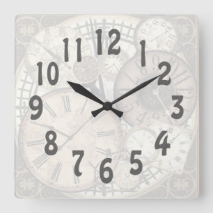 アンティーク時計 スクエア壁時計