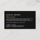 アンティーク時計、時計専門医 名刺 (裏面)