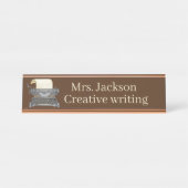 アンティーク書の先生名クラスの追加 デスクネームプレート (正面)