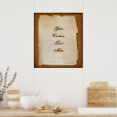 アンティーク書レター独自のメッセージカスタム ポスター (キッチン)