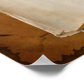 アンティーク書レター独自のメッセージカスタム ポスター (角)