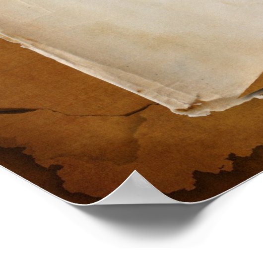 アンティーク書レター独自のメッセージカスタム ポスター (角)