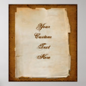 アンティーク書レター独自のメッセージカスタム ポスター (正面)