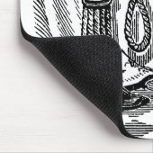 アンティーク書道マソニック記号文字M マウスパッド (コーナー)