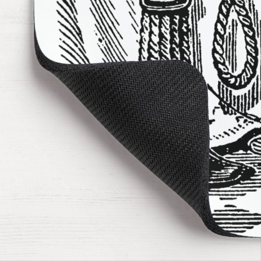 アンティーク書道マソニック記号文字M マウスパッド (コーナー)