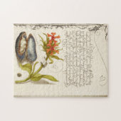 アンティーク書道文字植物イラストレーション ジグソーパズル (横)