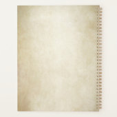 アンティーク書道文字植物イラストレーション プランナー手帳 (裏面)