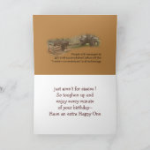 アンティーク木材のシングルカスタマイズメーカー – 任意の大事な行事 カード (内部)