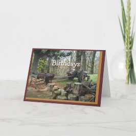 アンティーク木材のシングルカスタマイズメーカー – 任意の大事な行事 カード