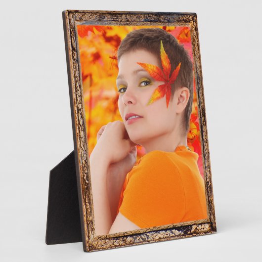 アンティーク木製フレームデザインフォトプラークの追加 フォトプラーク (側面)