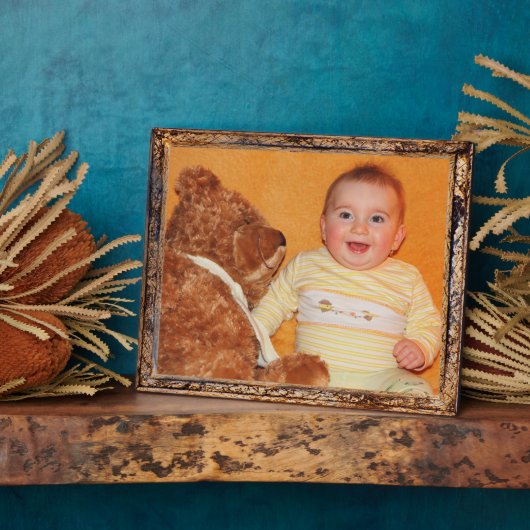 アンティーク木製フレームデザイン2 Add Your Photo フォトプラーク (側面)